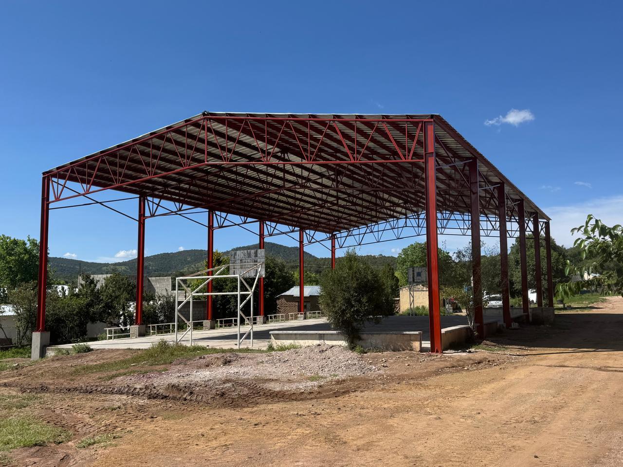 Concluye obra de techado en cancha de Baquiriachi
